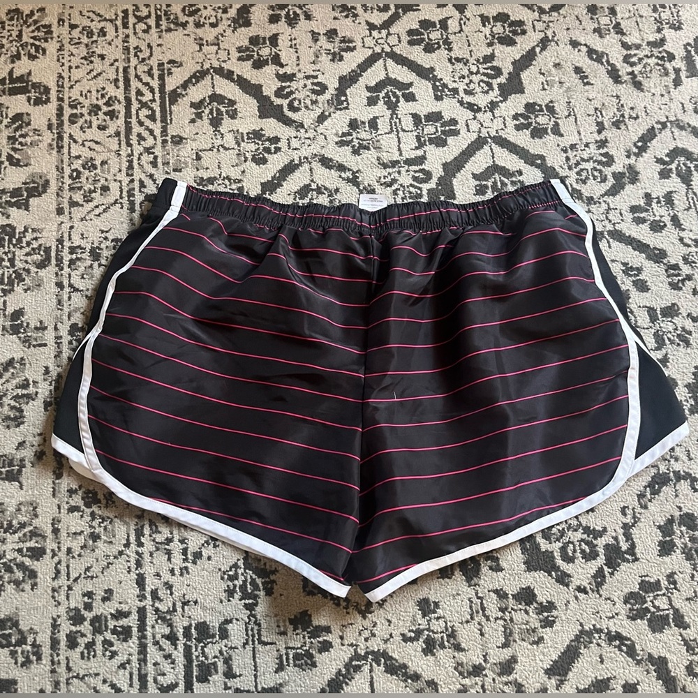 Women’s Athletic Works Black and Pink Athletic Shorts